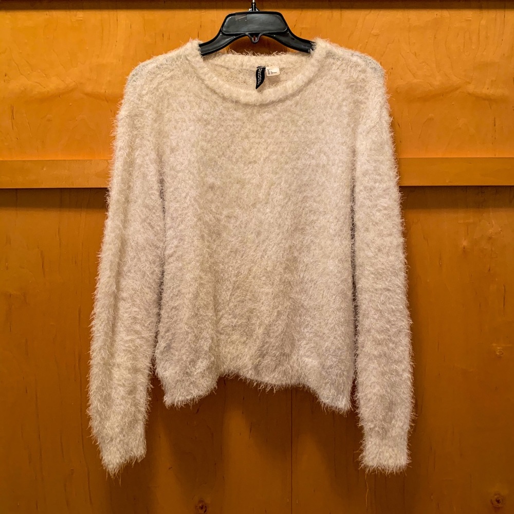 Fuzzy White Sweater